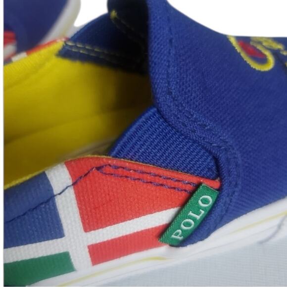 Polo Ralph Lauren Slip On Sneakers CP RL-93 Private Collection Youth Sz 3 - Picture 5 of 6